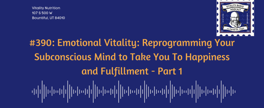 390: Emotional Vitality: Reprogramming Your Subconscious Mind to Take You To Happiness and Fulfillment – Part 1